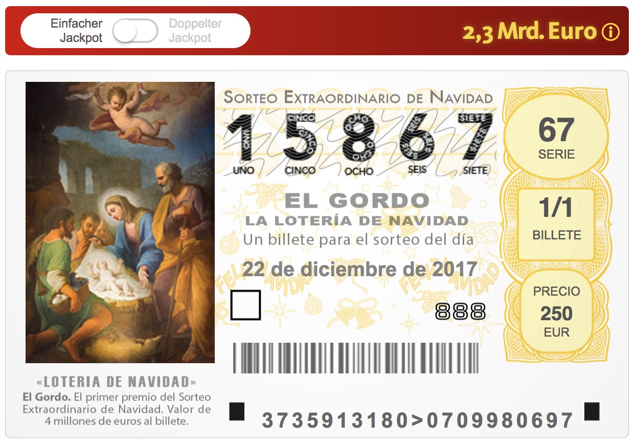Spanische Lotterie El Gordo